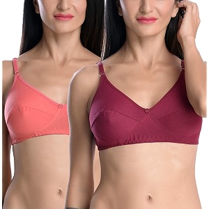 fims - fashion is my style women39s cotton non-wired full coverage t-shirt bra bra push up bra teenage bra regular bra comfortable bra free bra hook non-padded bra cotton bra for women full coverage