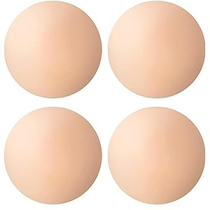fims - fashion is my style women39s reusable nipple cover silicone breast petals lightly pad adhesive thin pasties skin 2-pair 4 pieces freesize beige
