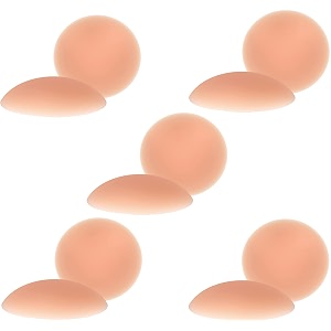 fims - fashion is my style women39s reusable nipple cover silicone breast petals lightly pad adhesive thin pasties skin 5-pair 10 pieces freesize beige