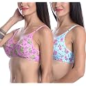 FIMS - Fashion is my style Women's Cotton Non-Wired Full Coverage T-Shirt Bra Bra Push up Bra Teenage Bra Regular Bra Comfortable Bra Free Bra Hook Non-Padded Bra Cotton Bra for Women Full Coverage
