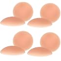 FIMS - Fashion is my style Women's Reusable Nipple Cover Silicone Breast Petals Lightly Pad Adhesive Thin Pasties Skin 4-Pair (8 Pieces) Freesize Beige
