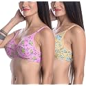 FIMS - Fashion is my style Women's Cotton Non-Wired Full Coverage T-Shirt Bra Bra Push up Bra Teenage Bra Regular Bra Comfortable Bra Free Bra Hook Non-Padded Bra Cotton Bra for Women Full Coverage