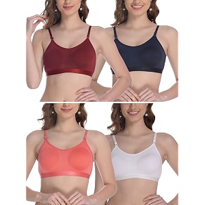 fims - fashion is my style women cotton sports bra for gym yoga running bra for girls racer back full coverage multicolor cup b see main image to check how many bra you will get
