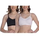 FIMS - Fashion is my style Women Cotton Sports Bra for Gym, Yoga, Running Bra for Girls, Racer Back, Full Coverage, Multicolor, Cup B, See Main Image to Check How Many Bra You Will Get
