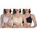FIMS - Fashion is my style Women Cotton Sports Bra for Gym, Yoga, Running Bra for Girls, Racer Back, Full Coverage, Multicolor, Cup B, See Main Image to Check How Many Bra You Will Get