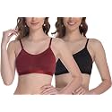 FIMS - Fashion is my style Women Cotton Sports Bra for Gym, Yoga, Running Bra for Girls, Racer Back, Full Coverage, Multicolor, Cup B, See Main Image to Check How Many Bra You Will Get