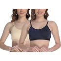 FIMS - Fashion is my style Women Cotton Sports Bra for Gym, Yoga, Running Bra for Girls, Racer Back, Full Coverage, Multicolor, Cup B, See Main Image to Check How Many Bra You Will Get