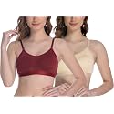 FIMS - Fashion is my style Women Cotton Sports Bra for Gym, Yoga, Running Bra for Girls, Racer Back, Full Coverage, Multicolor, Cup B, See Main Image to Check How Many Bra You Will Get