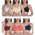 FIMS - Fashion is my style Women Cotton Sports Bra for Gym, Yoga, Running Bra for Girls, Racer Back, Full Coverage, Multicolor, Cup B, See Main Image to Check How Many Bra You Will Get