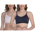 FIMS - Fashion is my style Women Cotton Sports Bra for Gym, Yoga, Running Bra for Girls, Racer Back, Full Coverage, Multicolor, Cup B, See Main Image to Check How Many Bra You Will Get