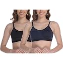FIMS - Fashion is my style Women Cotton Sports Bra for Gym, Yoga, Running Bra for Girls, Racer Back, Full Coverage, Multicolor, Cup B, See Main Image to Check How Many Bra You Will Get
