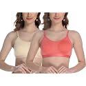 FIMS - Fashion is my style Women Cotton Sports Bra for Gym, Yoga, Running Bra for Girls, Racer Back, Full Coverage, Multicolor, Cup B, See Main Image to Check How Many Bra You Will Get