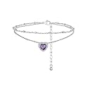 FindChic Birthstone Anklets for Women Layered Ankle Bracelets for Women