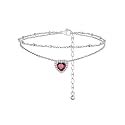 FindChic Birthstone Anklets for Women Layered Ankle Bracelets for Women