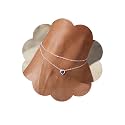 FindChic Birthstone Anklets for Women Layered Ankle Bracelets for Women