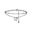 FindChic Birthstone Anklets for Women Layered Ankle Bracelets for Women