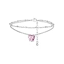 FindChic Birthstone Anklets for Women Layered Ankle Bracelets for Women