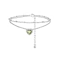 FindChic Birthstone Anklets for Women Layered Ankle Bracelets for Women