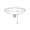 FindChic Birthstone Anklets for Women Layered Ankle Bracelets for Women