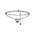 FindChic Birthstone Anklets for Women Layered Ankle Bracelets for Women