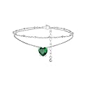 FindChic Birthstone Anklets for Women Layered Ankle Bracelets for Women