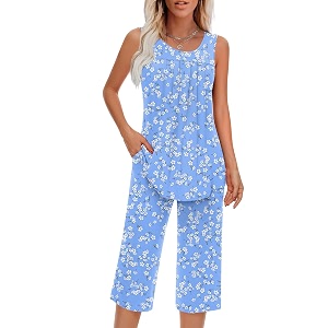Findsweet Women Pajamas Sets Loungewear Soft Sleepwear