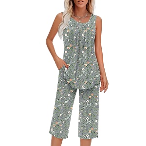 Findsweet Women Pajamas Sets Loungewear Soft Sleepwear