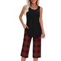 Findsweet Women Pajamas Sets Loungewear Soft Sleepwear
