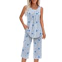 Findsweet Women Pajamas Sets Loungewear Soft Sleepwear