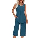 Findsweet Women Pajamas Sets Loungewear Soft Sleepwear