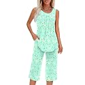 Findsweet Women Pajamas Sets Loungewear Soft Sleepwear