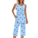 Findsweet Women Pajamas Sets Loungewear Soft Sleepwear