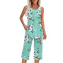 Findsweet Women Pajamas Sets Loungewear Soft Sleepwear