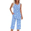 Findsweet Women Pajamas Sets Loungewear Soft Sleepwear
