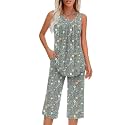 Findsweet Women Pajamas Sets Loungewear Soft Sleepwear