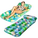 FindUWill Inflatable Pool Floats Adult, Large Pool Float Raft with Headrest for Adults, Tanning Pool Lounger Cooling Pool Floaties for Vacation