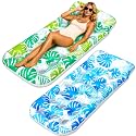FindUWill Inflatable Pool Floats Adult, Large Pool Float Raft with Headrest for Adults, Tanning Pool Lounger Cooling Pool Floaties for Vacation