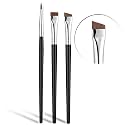 Fine Angled Eyeliner Brush, JASSINS Ultra thin EyeLiner Brushes Set(3PCS)