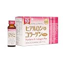 FINE JAPAN Hyaluron & Collagen Plus, 17 Fl Oz (Pack of 10, 1.7 FL Oz Each) – Liquid Collagen Supplement with Vitamin C, Hyaluronic Acid, Pearl Coix, Supports Skin Hydration, Elasticity - Made in Japan