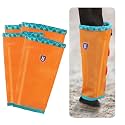 Fine Mesh Fly Boots Loose Fitting &amp; Non-Slip Horse Fly Leggings Fleece Air Flow (Set of 4)