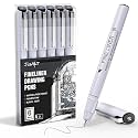 Fineliner Pens, 6 Pcs, 0.25mm Ultra Fine Point Pens 01 No Bleed