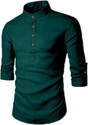 FINFOL Men Solid Straight Kurta