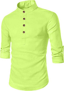 finfol men solid straight kurta