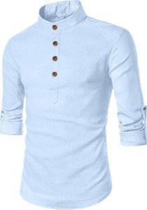finfol men solid straight kurta