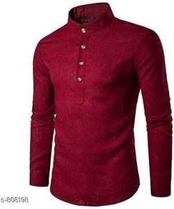 finfol men solid straight kurta