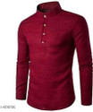 FINFOL Men Solid Straight Kurta