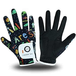 finger ten golf gloves for kids boys girls both left right hand value 1 pair toddler junior youth golf glove white green black dark blueampblack medium