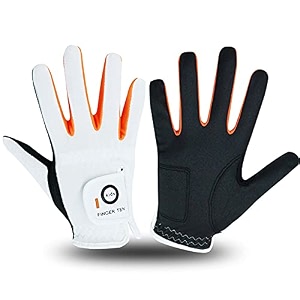 finger ten golf gloves for kids boys girls both left right hand value 1 pair toddler junior youth golf glove white green black white medium