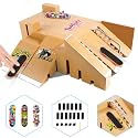 Fingerboard Skate Park Kit with 3 Finger Skateboards & 8 Skatepark Ramps