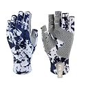 Fingerless UV Protection Fishing Gloves Anti Slip for Men Women